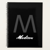 Monogrammen Bruiloft Gift Favor Elegant Custom Zwa Planner (Voorkant)
