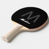 Monogrammen Bruiloft Gift Favor Elegant Custom Zwa Tafeltennisbatje (Voorkant Gekanteld)