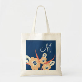 Monogrammen Canvas tassen-Floral Monogram Bag Tote Bag