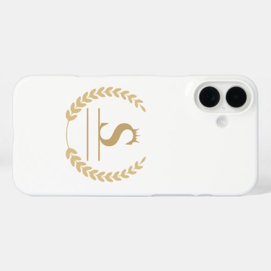 Monogrammen Case-Mate iPhone Case (Achterkant (horizontaal))