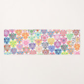 Monogrammen Colorful Boho Mandala Pattern Voeg Naa Yogamat (Voorkant (horizontaal))