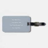 Monogrammen Dusty Blue Adventure wacht op geschenk Bagagelabel (Achterkant horizontaal)
