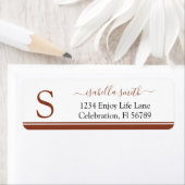 Monogrammen Eenvoudig Matig Manuscript Etiket van  (Insitu)