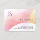 Monogrammen Eenvoudige Elegant Moderne Kleurrijke  Visitekaartje (Achterkant)