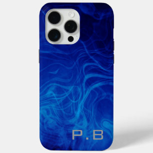 Monogrammen Elektrisch Blauw uniek effect iPhone 15 Pro Max Hoesje