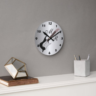 Monogrammen elektrische gitaar ronde klok