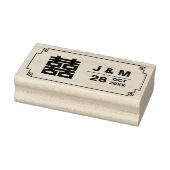 Monogrammen en dubbelgeluk Chinees huwelijk Rubberstempel (Stempel)