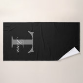 Monogrammen en gepersonaliseerd badhanddoek (Badhanddoek)