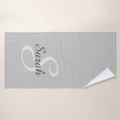 Monogrammen en gepersonaliseerd badhanddoek (Badhanddoek)