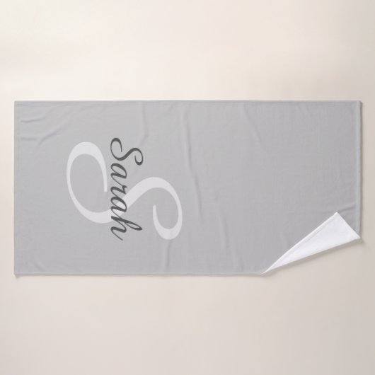 Monogrammen en gepersonaliseerd badhanddoek (Badhanddoek)