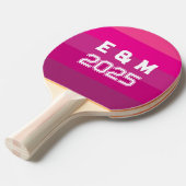  monogrammen en jaren tafeltennisbatje (Voorkant Gekanteld)