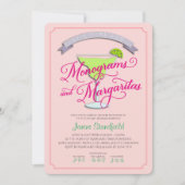 Monogrammen en margaritas Bridal Shower Kaart (Voorkant)