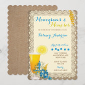 Monogrammen en Mimosas Bridal Shower Invitations Kaart (Voorkant / Achterkant)