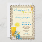 Monogrammen en Mimosas Bridal Shower Invitations Kaart (Voorkant)
