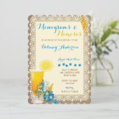 Monogrammen en Mimosas Bridal Shower Invitations Kaart (Staand voorkant)