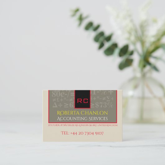 Monogrammen Euro - Visitekaartje (Staand voorkant)