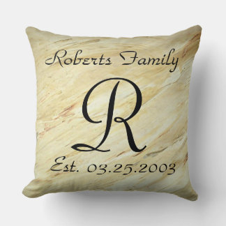 Monogrammen Faux eindigt patronen Kussen
