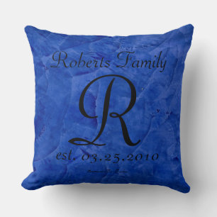 Monogrammen Faux eindigt patronen Kussen