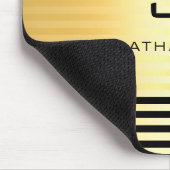 Monogrammen Faux Gold Black Modern Elegant Muismat (Hoek)