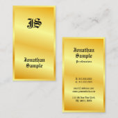 Monogrammen Faux Gold Classic Style Tekst elegant Visitekaartje (Voorkant / Achterkant)