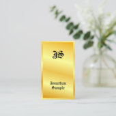 Monogrammen Faux Gold Classic Style Tekst elegant Visitekaartje (Staand voorkant)