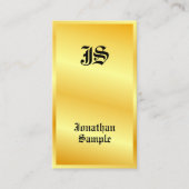 Monogrammen Faux Gold Classic Style Tekst elegant Visitekaartje (Voorkant)