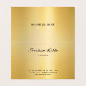 Monogrammen Faux Gold Elegant Calligraphy Script Visitekaartje (Binnenkant ongevouwen)