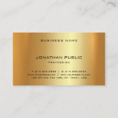 Monogrammen Faux Gold Moderne Luxurieuze Sjabloon Visitekaartje (Achterkant)