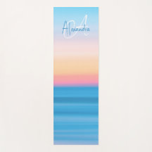 Monogrammen Feminine Pastel Beach Sunset Custom