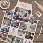 Monogrammen fotocollage Pattern Blush Pink Gold Schort