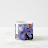 Monogrammen gebergte violette bloemen espresso kop (Voorkant)