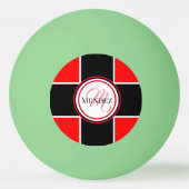 Monogrammen gloed in de donkere pingbal pingpongbal (Voorkant)