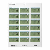 Monogrammen  golfkunst etiket (Full Sheet)