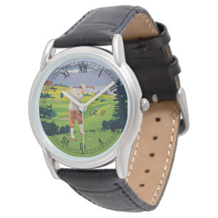 Monogrammen  golfkunst horloge