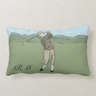 Monogrammen golfkunst kussen