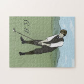 Monogrammen  golfkunst legpuzzel (Horizontaal)