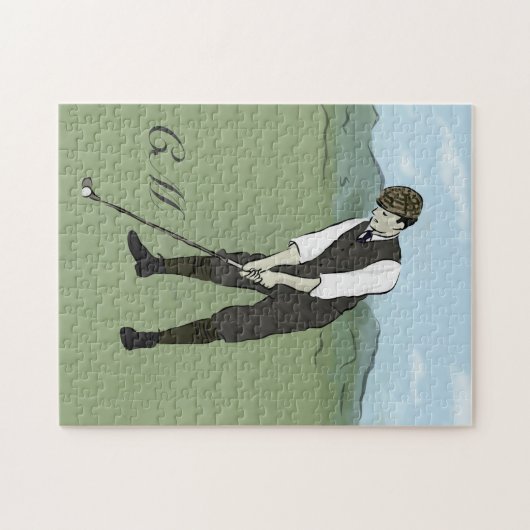 Monogrammen  golfkunst legpuzzel (Horizontaal)