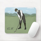 Monogrammen  golfkunst muismat (Met muis)