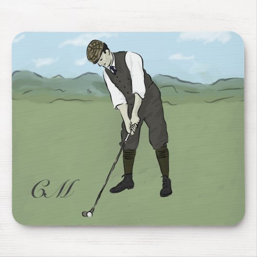 Monogrammen  golfkunst muismat (Voorkant)