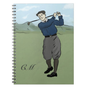 Monogrammen golfkunst notitieboek