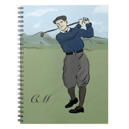 Monogrammen golfkunst notitieboek (Voorkant)