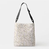 Monogrammen - Goud en grijs goudblad - Abstract on Crossbody Tas (Achterkant)