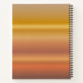 Monogrammen goud en grijze zonneschijn lineaire gr notitieboek (Achterkant)