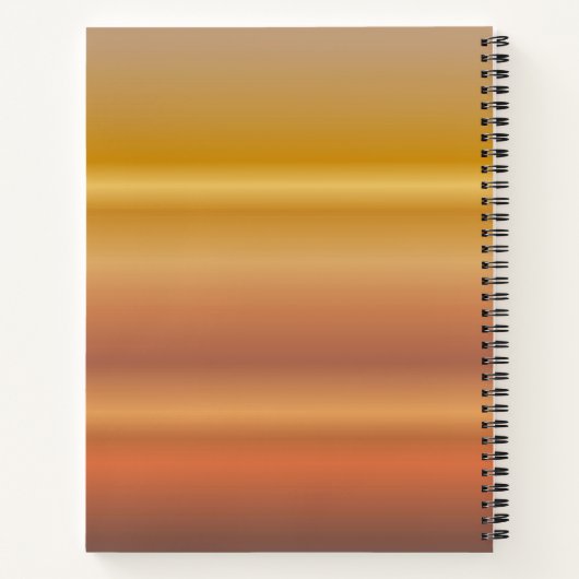 Monogrammen goud en grijze zonneschijn lineaire gr notitieboek (Achterkant)