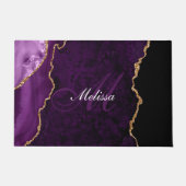 monogrammen goud en paarse agate deurmat (Voorkant)