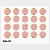 Monogrammen goud en roze Stickers (Vel)