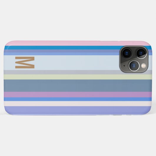 Monogrammen groen/grijs/beige/roze/Paars/blauw Case-Mate iPhone Case (Achterkant (horizontaal))
