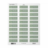 Monogrammen groene Waterverf Eucalyptus Botanisch Etiket (Full Sheet)