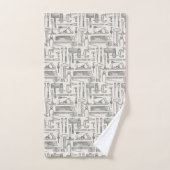 Monogrammen  handgereedschappen Patrooncartridge Bad Handdoek (Handdoek)