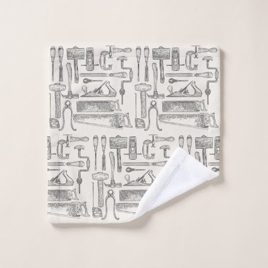 Monogrammen handgereedschappen Patrooncartridge Bad Handdoek (Wasdoekje)